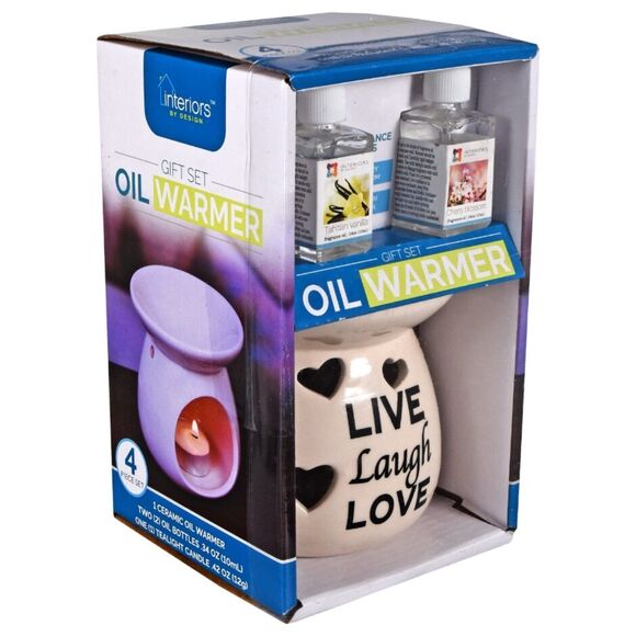 Interiors by Design Oil Warmer Gift Sets, 4 pc. Home Summer Fragrance:NIB/Sealed - Picture 2 of 5